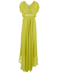 Forte Forte - Long Dress With V-Neck And Waist Belt - Lyst