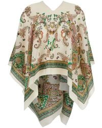 Etro - Cape With All-Over Paisley Print - Lyst