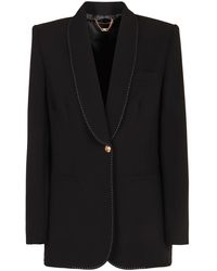 Elisabetta Franchi - Single-Breasted Viscose Blazer - Lyst