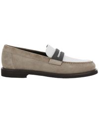 Brunello Cucinelli - Loafers With Monile Detail And Chain - Lyst