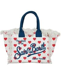 Mc2 Saint Barth - Colette Heart Cotton Canvas Bag - Lyst