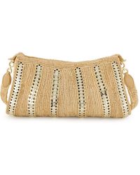Rabanne - Raffia Handbag With Inserts - Lyst