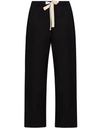 Max Mara - Argento Cotton Trousers - Lyst