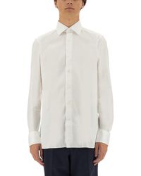 ZEGNA - Stretch Cotton Shirt - Lyst