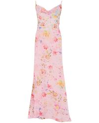 Mar De Margaritas - Long Dress With Floral Print - Lyst