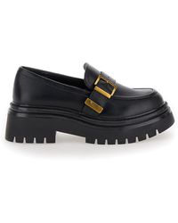 Twinset - Loafers With Platform And Logo - Lyst
