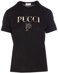 Pucci Printed cotton T-shirt Emilio Pucci