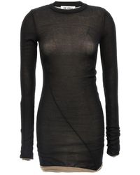 The Attico - Two-Material Minidress - Lyst