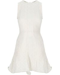 MSGM - Crinkled Cotton Blend Short Dress - Lyst