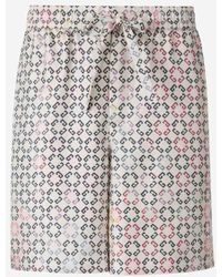 Givenchy - Silk Logo Bermuda Shorts - Lyst