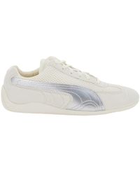 PUMA - 'Speedcat' Low Top Sneakers With Logo Patch On The Tongue And Formstrip Logo Detail On The Sidei N Leather And Mesh - Lyst
