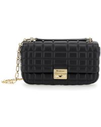 Michael Kors - 'Tribeca' Quilted Crossbody Bag With Chain-Link Shoulder Strap And Logo Plaque On The Front - Lyst