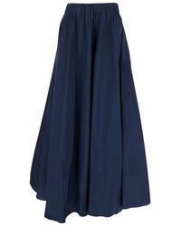 P.A.R.O.S.H. - Flowing Maxi Skirt With Elastic Waistband And Versatile Silhouette - Lyst