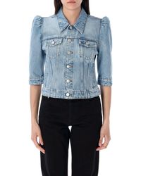 Coperni - Slim Fit Cropped Denim Jacket - Lyst