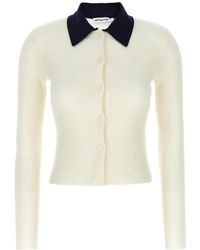Self-Portrait - 'Cream Merino Wool' Cardigan - Lyst