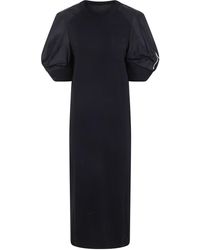 Sacai - Nylon Twill Mix Cotton Jersey Dress - Lyst