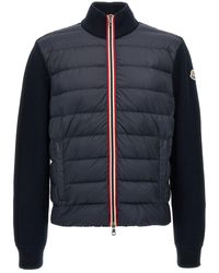 Moncler Maglione Tricot Cardigan in Blue for Men | Lyst