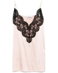 The Attico - Mini Dress With Lace Inserts - Lyst
