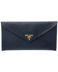leather envelope wallet prada