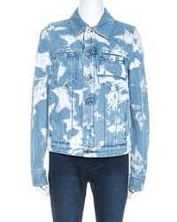 Givenchy Blue Bleached Stars Denim Jacket M