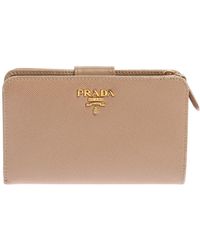 prada saffiano flap wallet