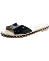 chanel criss cross slides