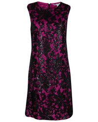 Diane von Furstenberg Hot Orchid Pink Sequined Kaleb Shift Dress M