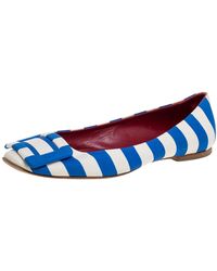 roger vivier white flats