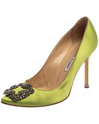manolo blahnik hangisi flat green