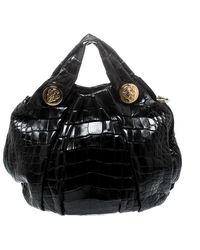 soft stirrup light pink crocodile shoulder bag