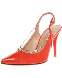 stuart weitzman orange heels