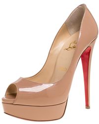 louboutin heels cream