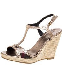 Burberry Wedge sandals for Women - Up to 81% off at Lyst.com