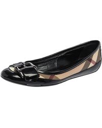 burberry patent flats