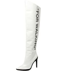 knee high boots off white