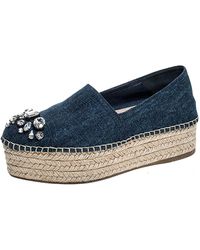 miu miu denim espadrilles