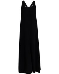 JOSEPH Black Knit Ribbon Strap Detail Sleeveless Penn Midi Dress M