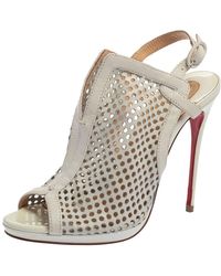 louboutin white boots