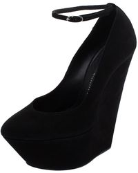 wedge court shoes with ankle strap
