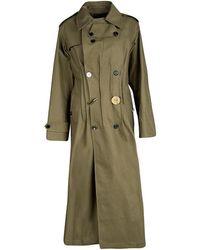 JOSEPH Khaki Twist Cotton Urb Double Breasted Trench Coat - Green