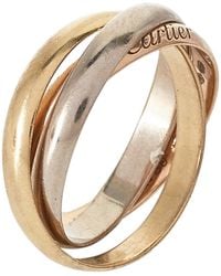 cartier 18k 3 gold trinity ring price