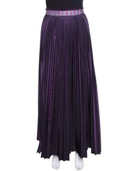 M Missoni Purple Accordion Pleated Midi Skirt S