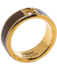 Fendi Jewelry For Women Up To 81 Off At Lyst Com the sta bi color enamel gold tone band ring
