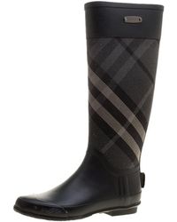 burberry rain boots black