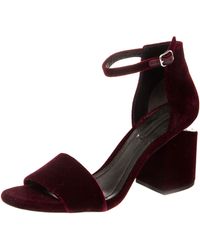 Alexander Wang Maroon Velvet Abby Tilt Heel Sandals Size 38.5 - Purple
