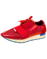 red and white balenciaga runners