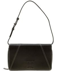 Givenchy Dark Grey Leather Logo Clutch Bag - Gray