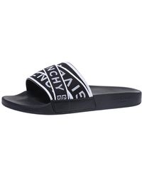 givenchy flat webbed logo slides