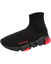 balenciaga trainers red and black
