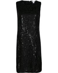 Diane von Furstenberg Black Sequined Kaleb Shift Dress M